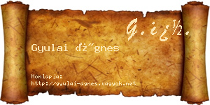 Gyulai Ágnes névjegykártya